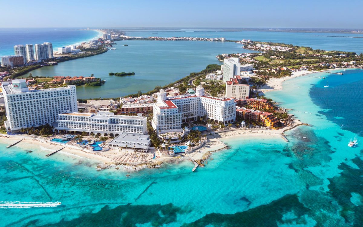 Aerial of Cancun, Quintana Roo, Mexico